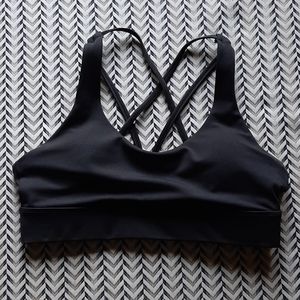 Zyia Black Strappy Bra (NWOT) - LARGE